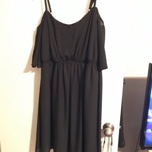 Off the shoulder black dress